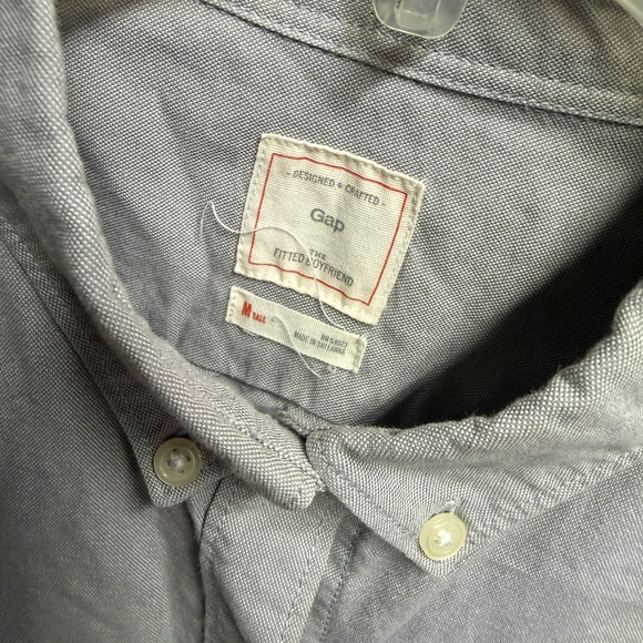 Women's Classic Gray Button Down Shirt - Picture 2 of 3